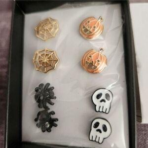 Halloween Themed 4 Pair Earring Set Studs